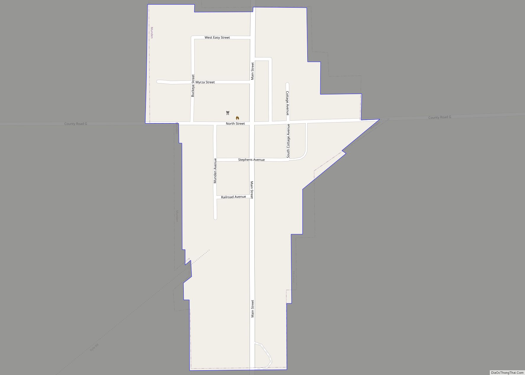 Map of Munden city