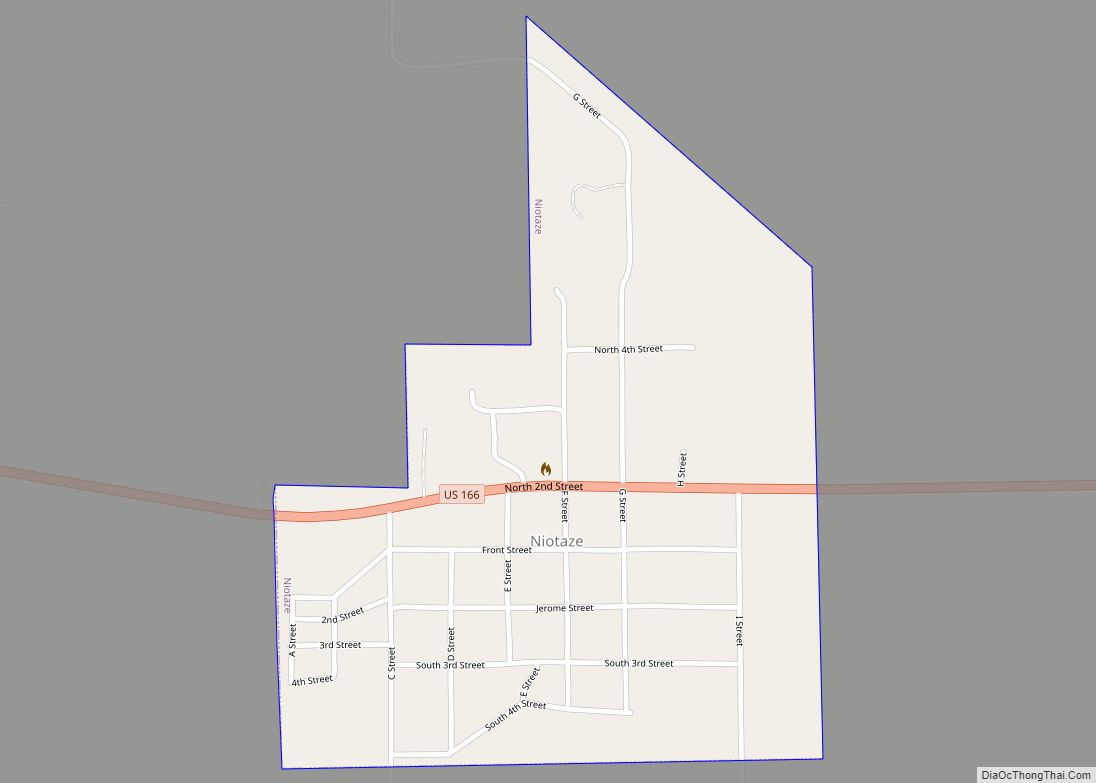 Map of Niotaze city