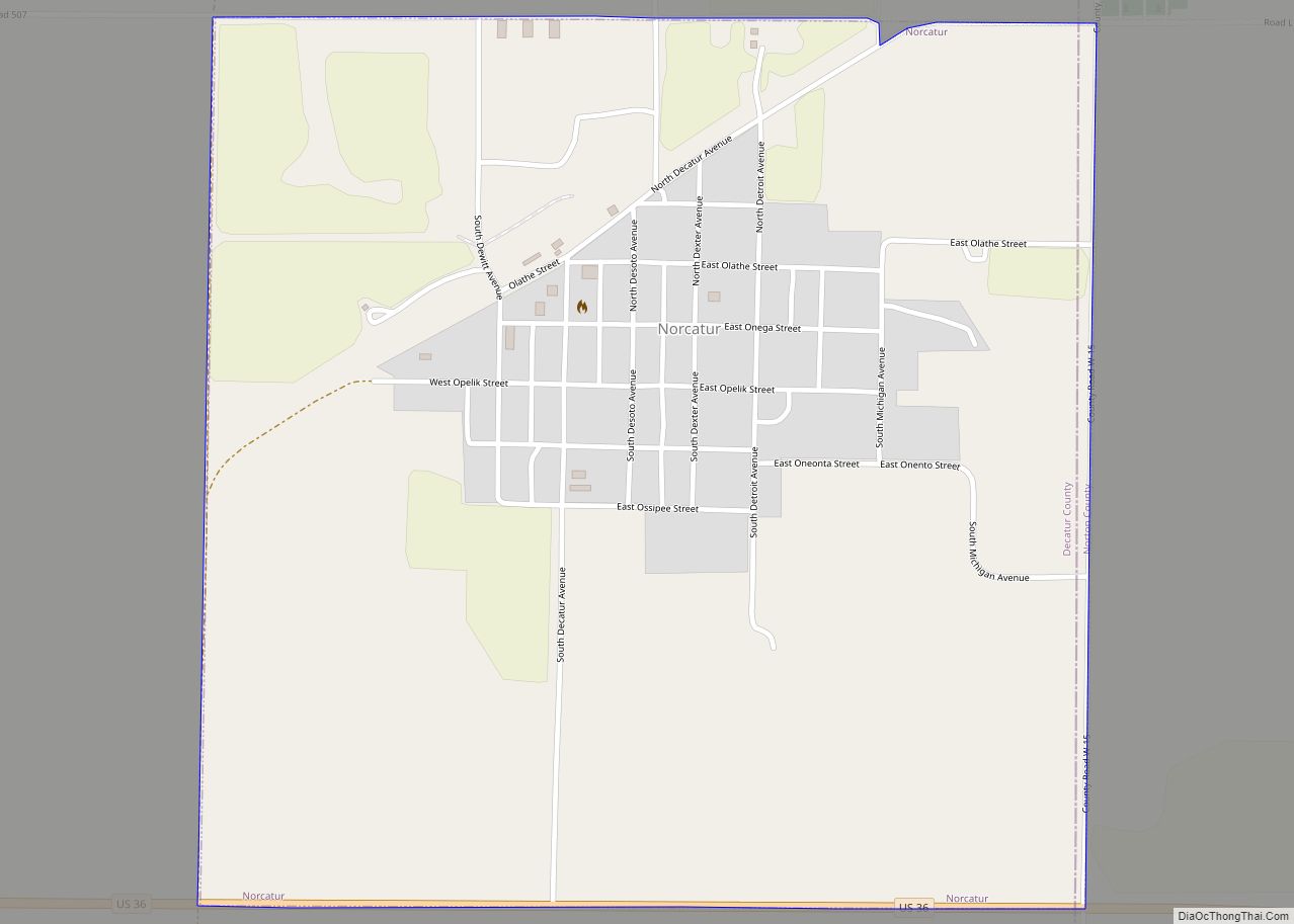 Map of Norcatur city