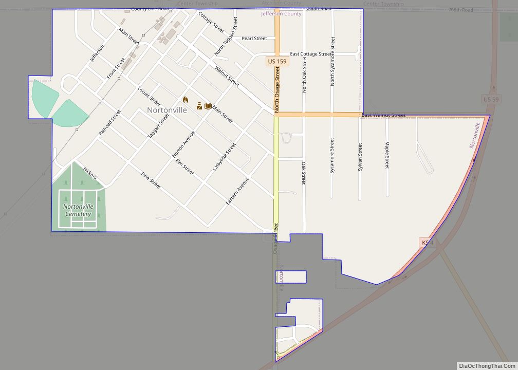 Map of Nortonville city