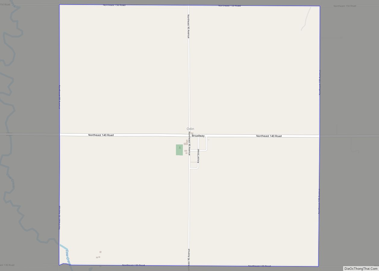 Map of Odin CDP, Kansas