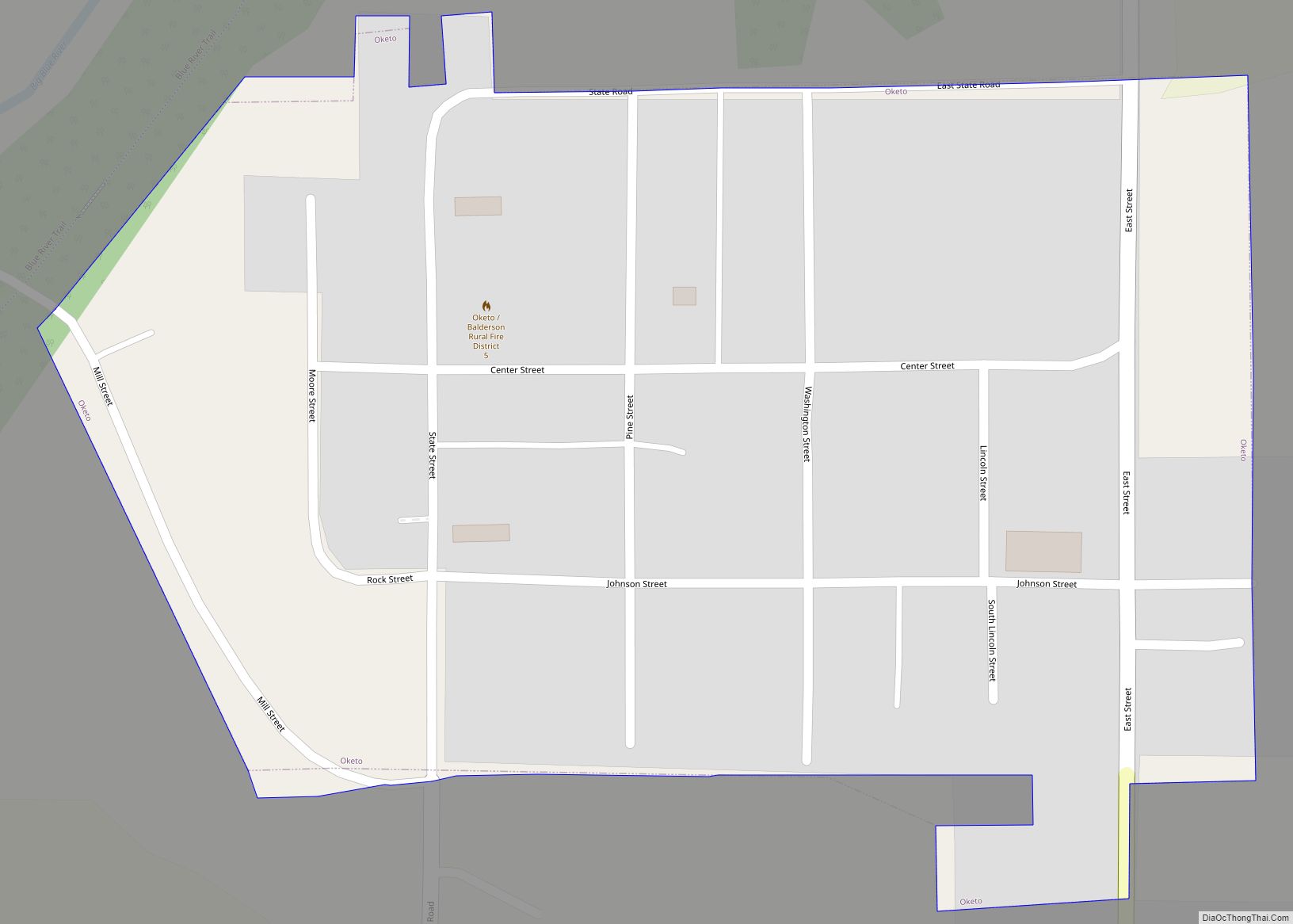 Map of Oketo city