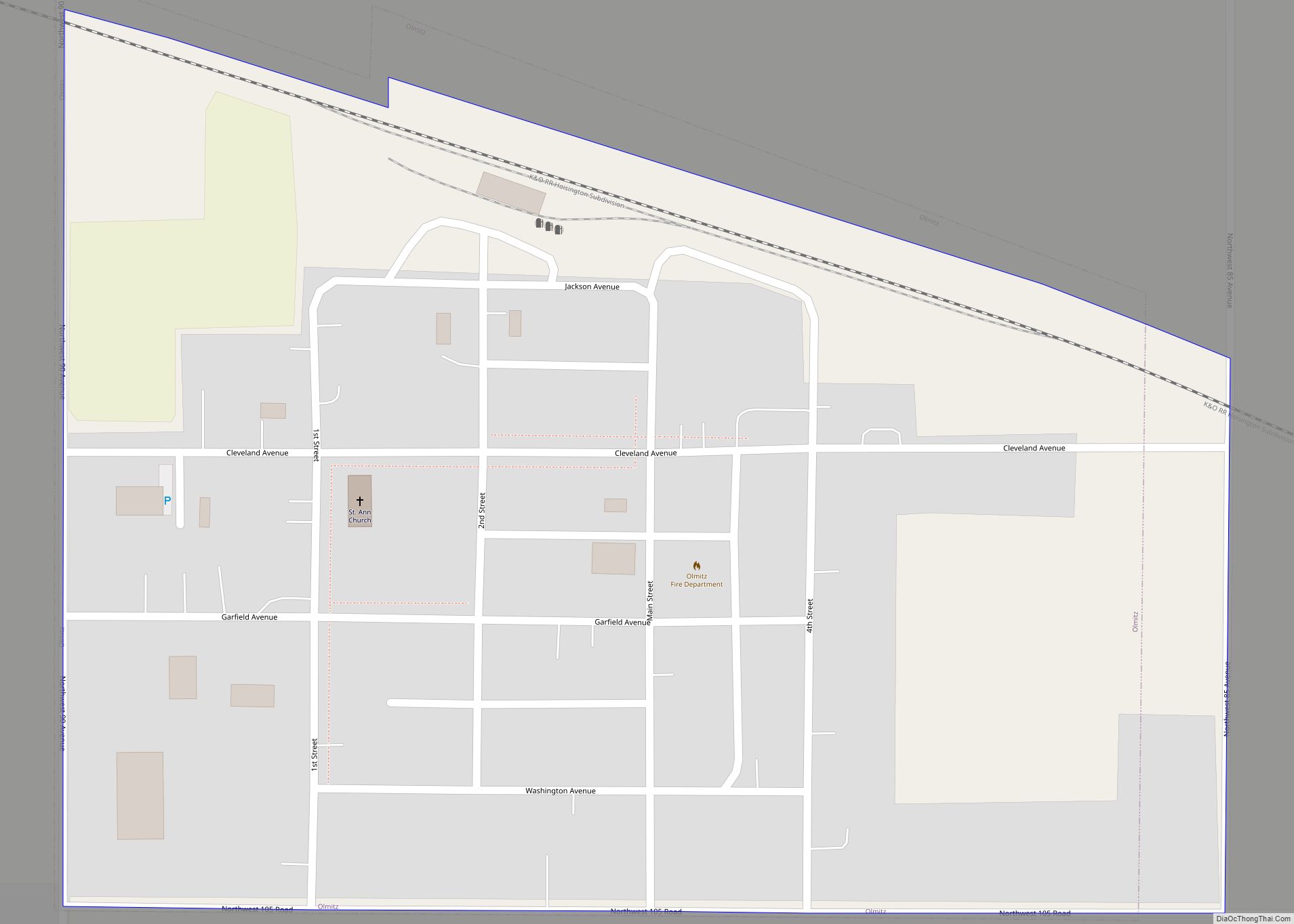 Map of Olmitz city
