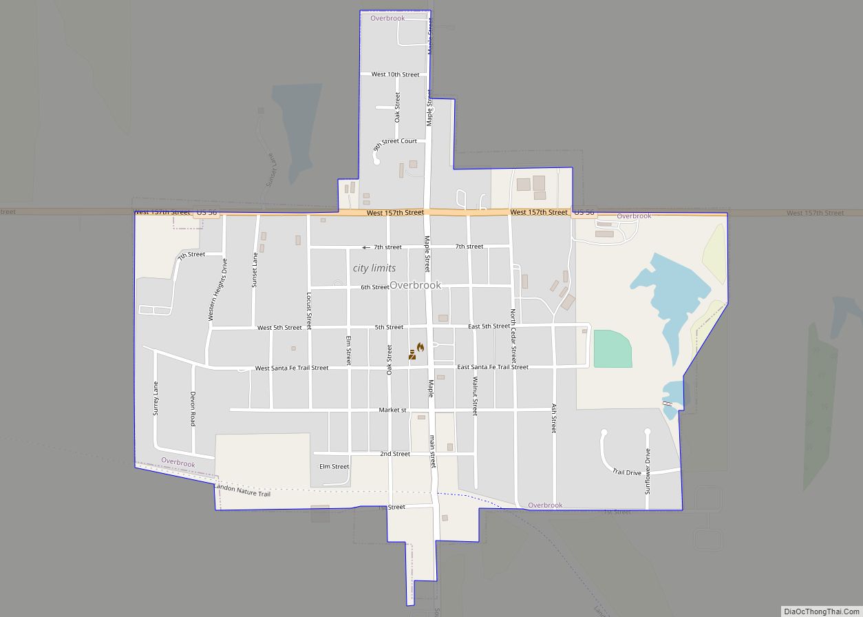 Map of Overbrook city