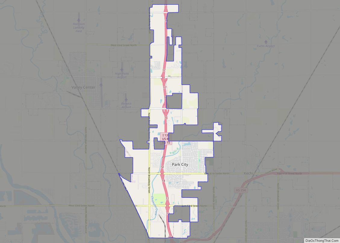 Map of Park City, Kansas