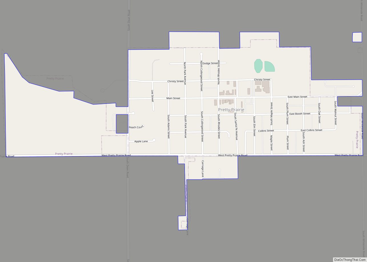 Map of Pretty Prairie city
