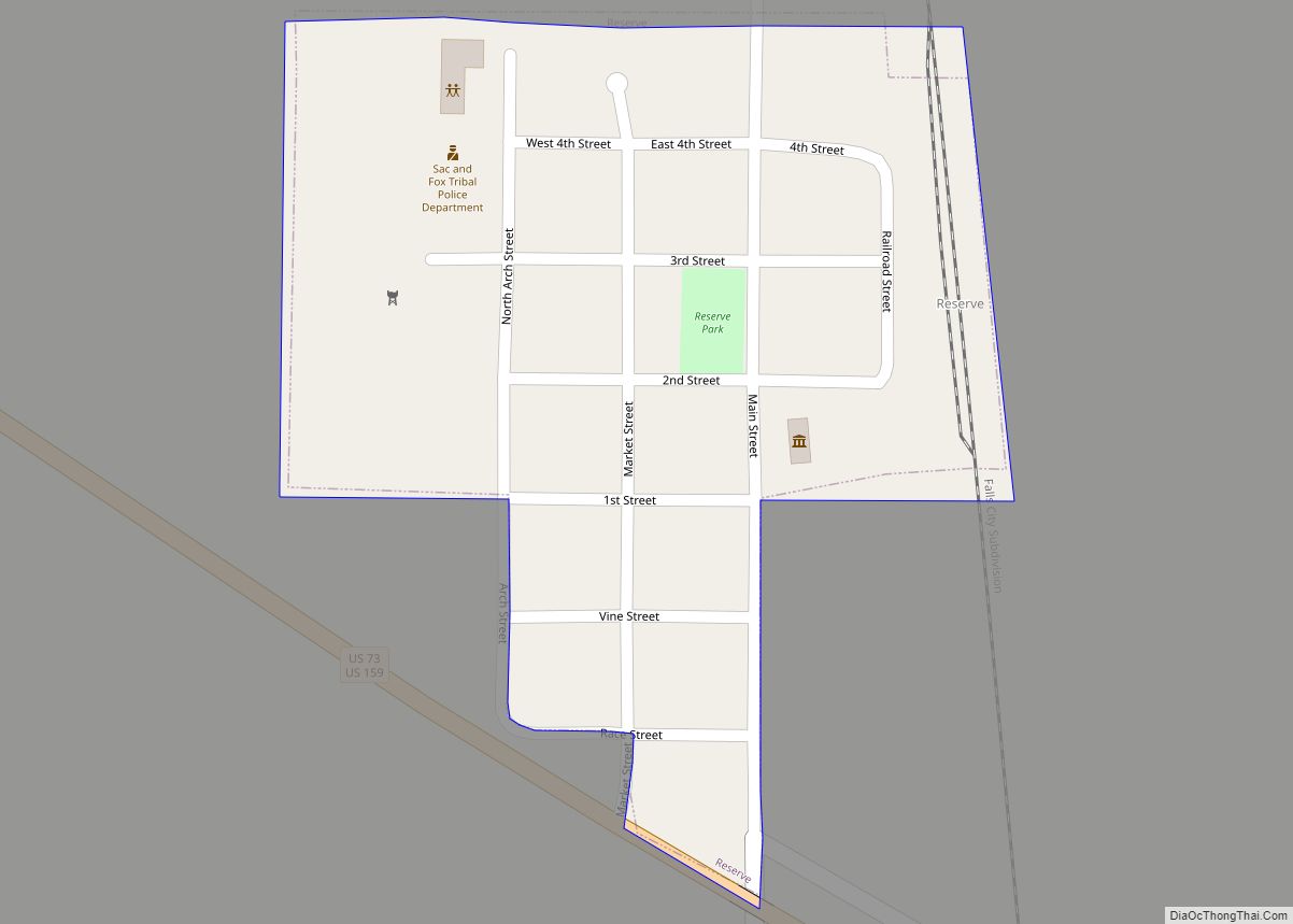 Map of Reserve city