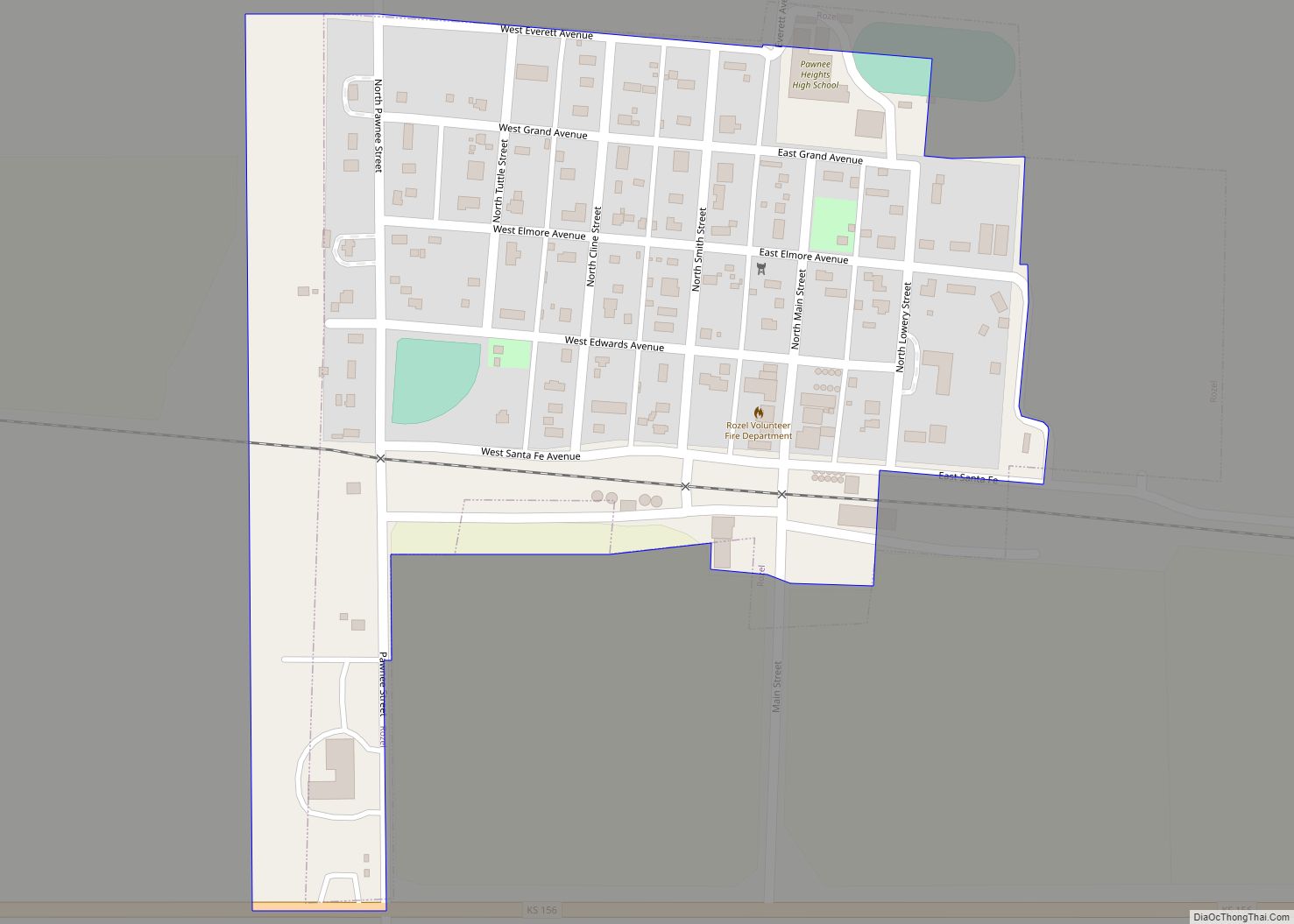 Map of Rozel city