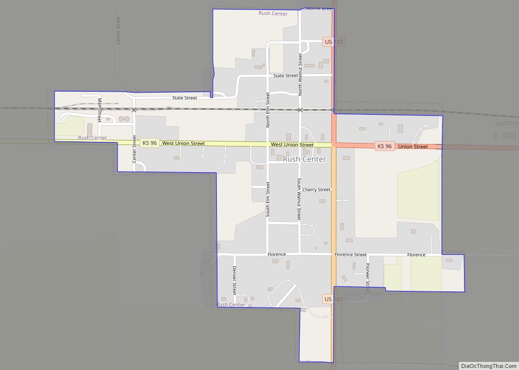 Map of Rush Center city