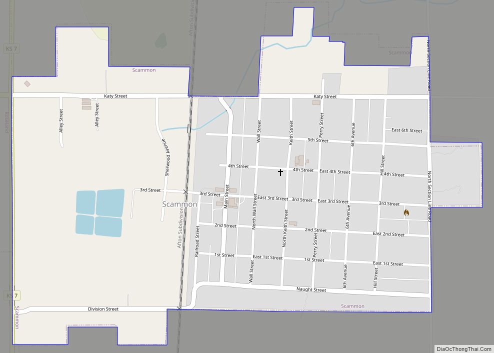 Map of Scammon city