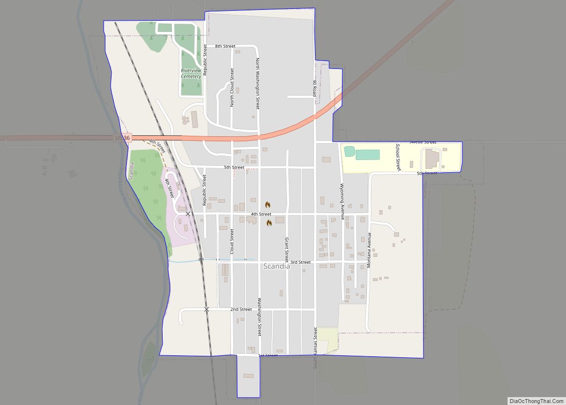 Map of Scandia city