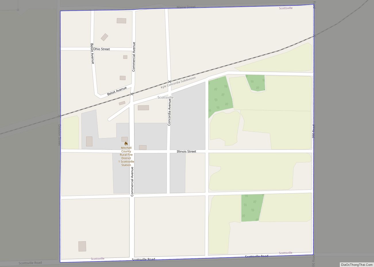 Map of Scottsville city