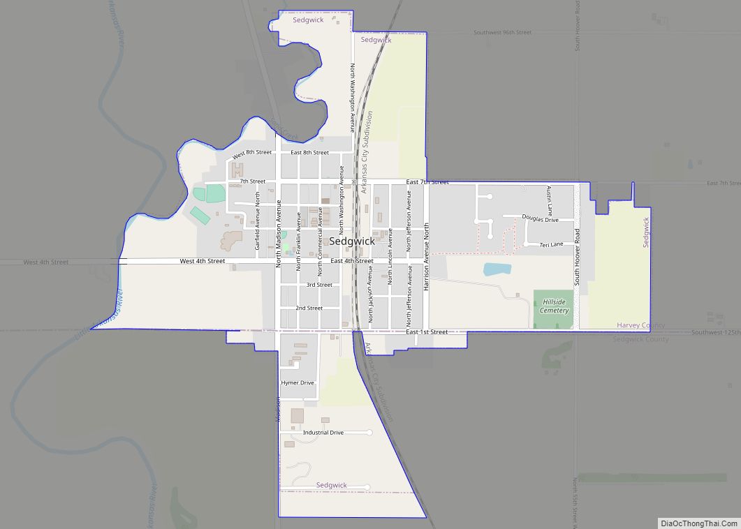 Map of Sedgwick city, Kansas