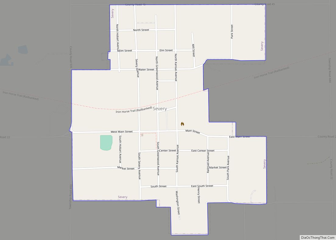 Map of Severy city