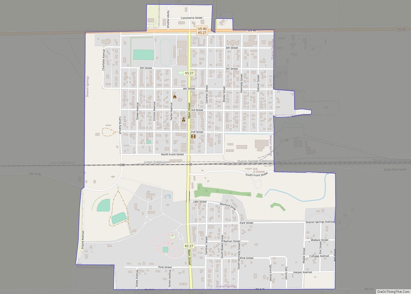 Map of Sharon Springs city