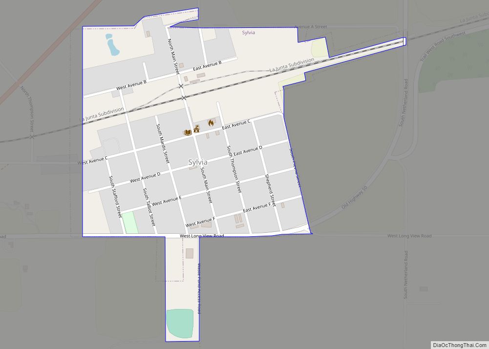 Map of Sylvia city