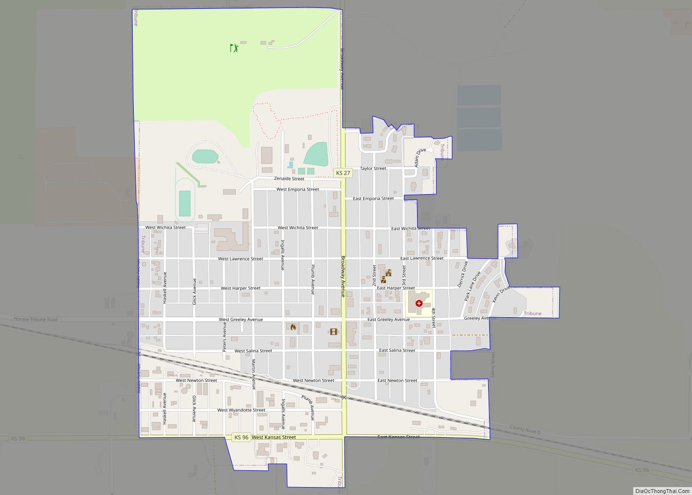 Map of Tribune city