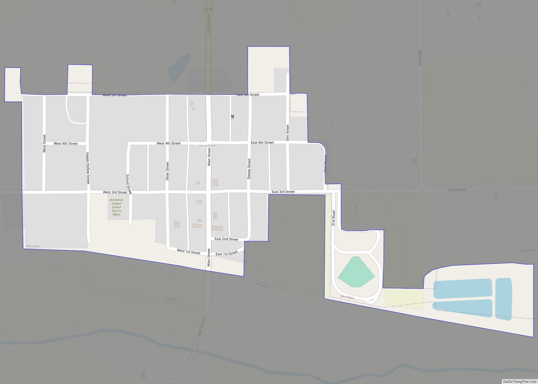 Map of Vermillion city
