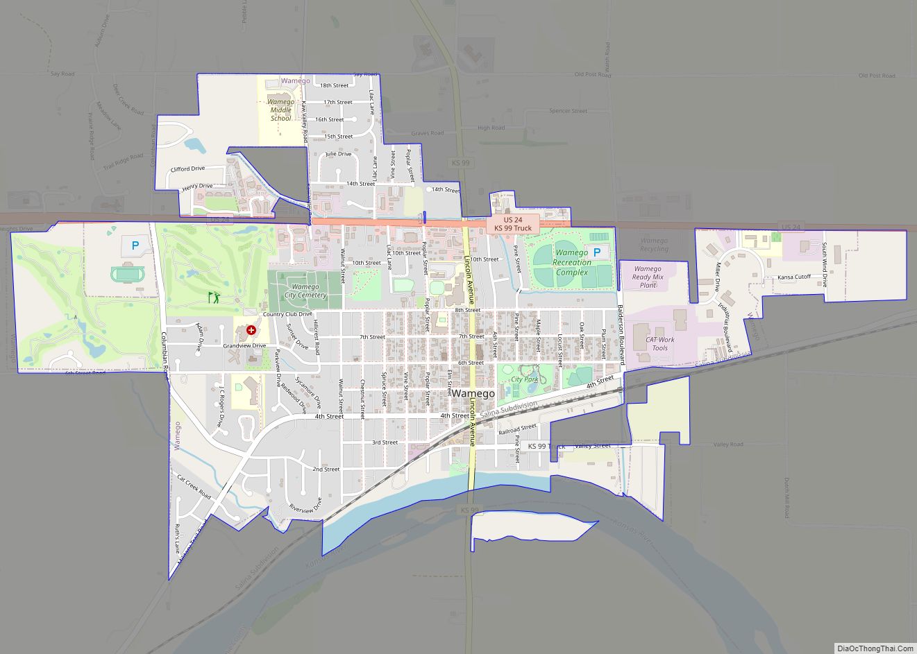 Map of Wamego city