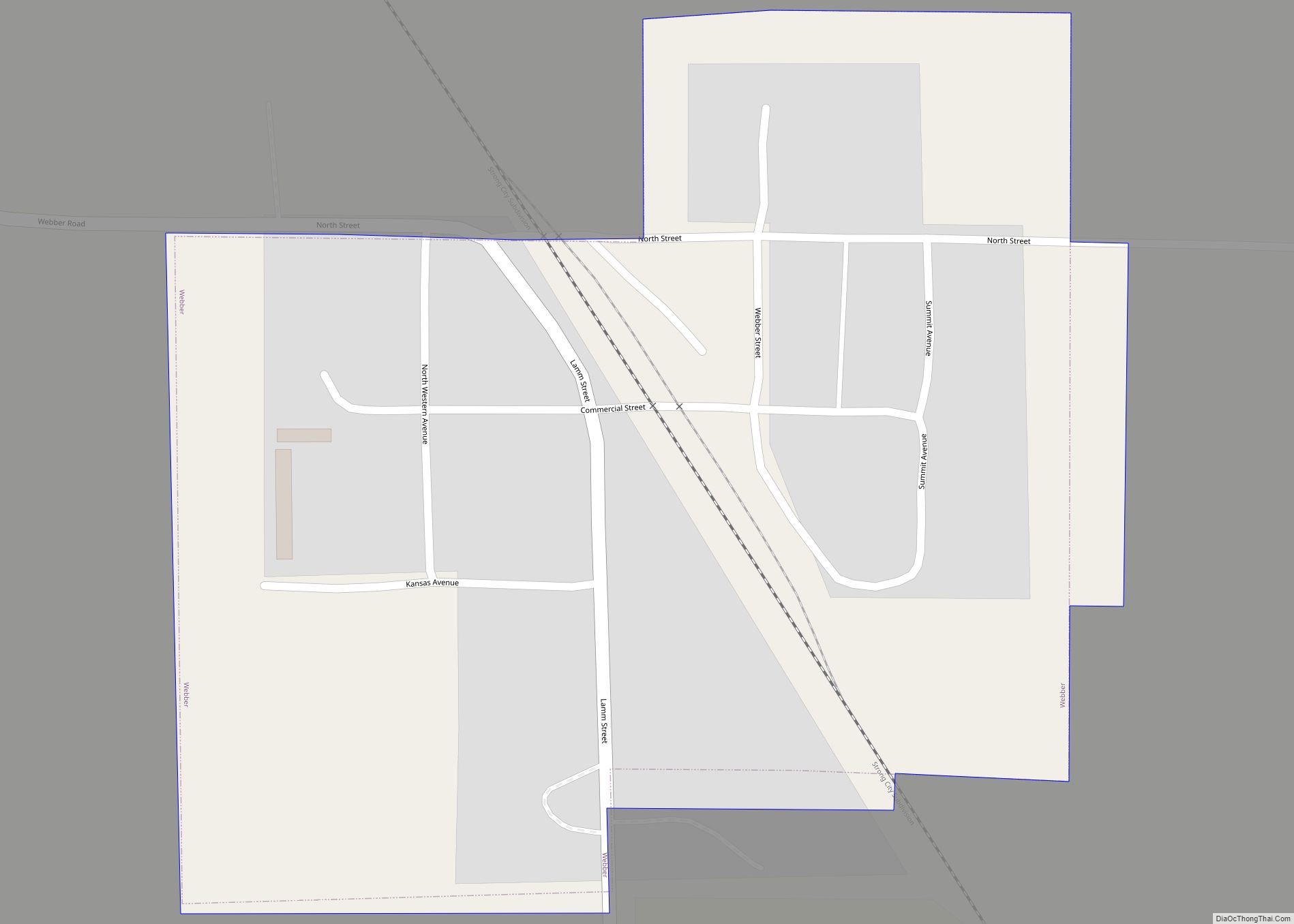 Map of Webber city