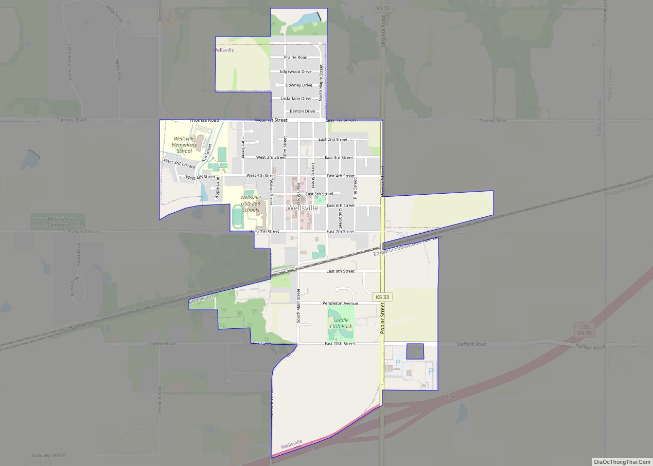 Map of Wellsville city