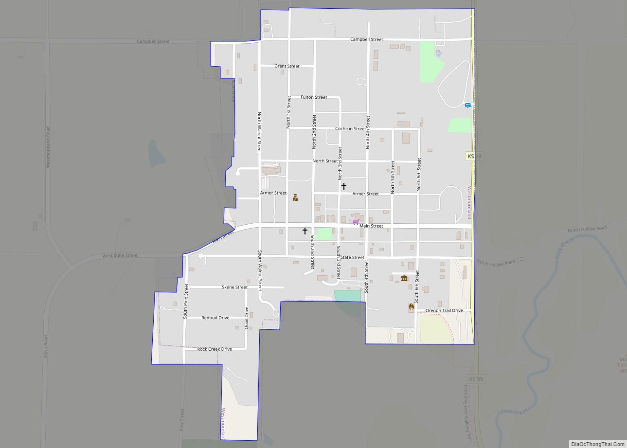 Map of Westmoreland city