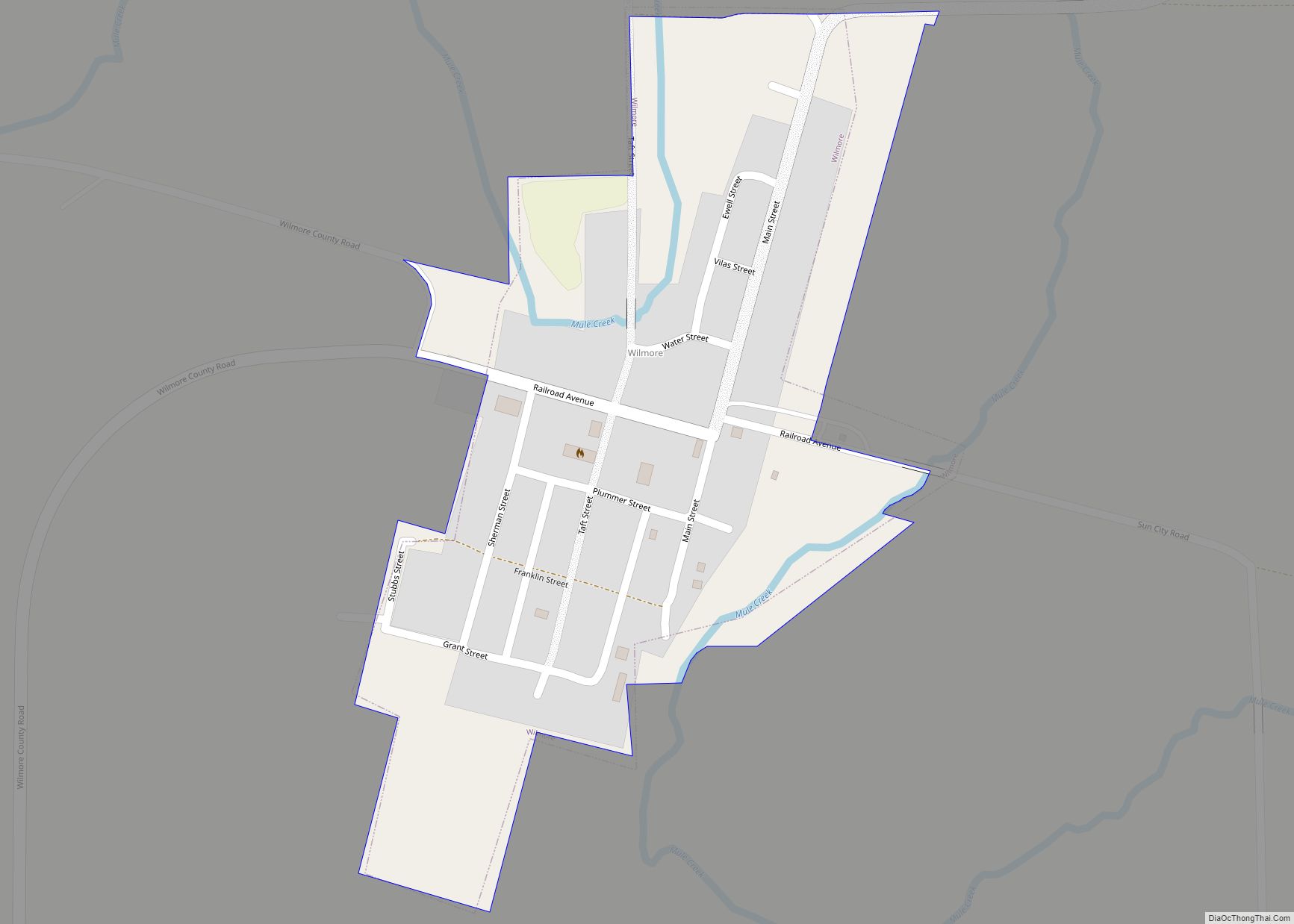 Map of Wilmore city