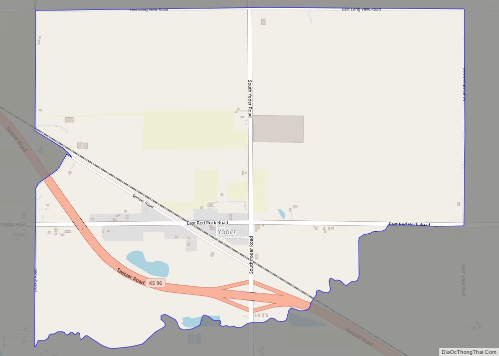 Map of Yoder town