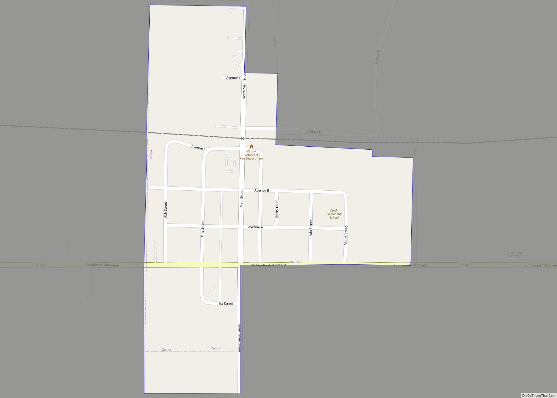 Map of Zenda city
