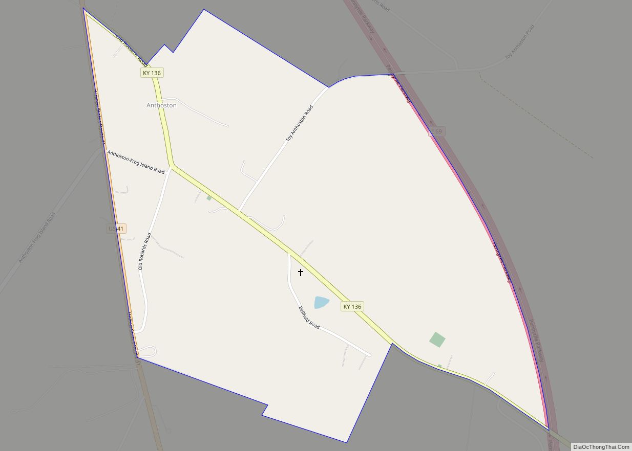 Map of Anthoston CDP