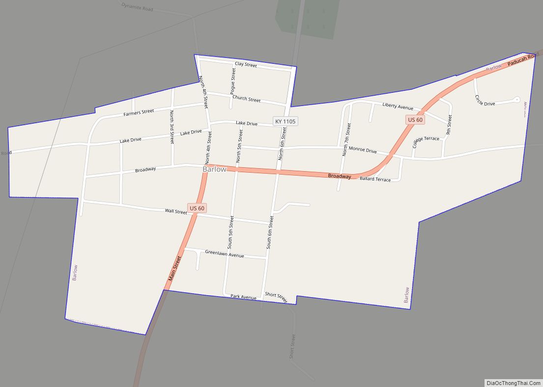 Map of Barlow city