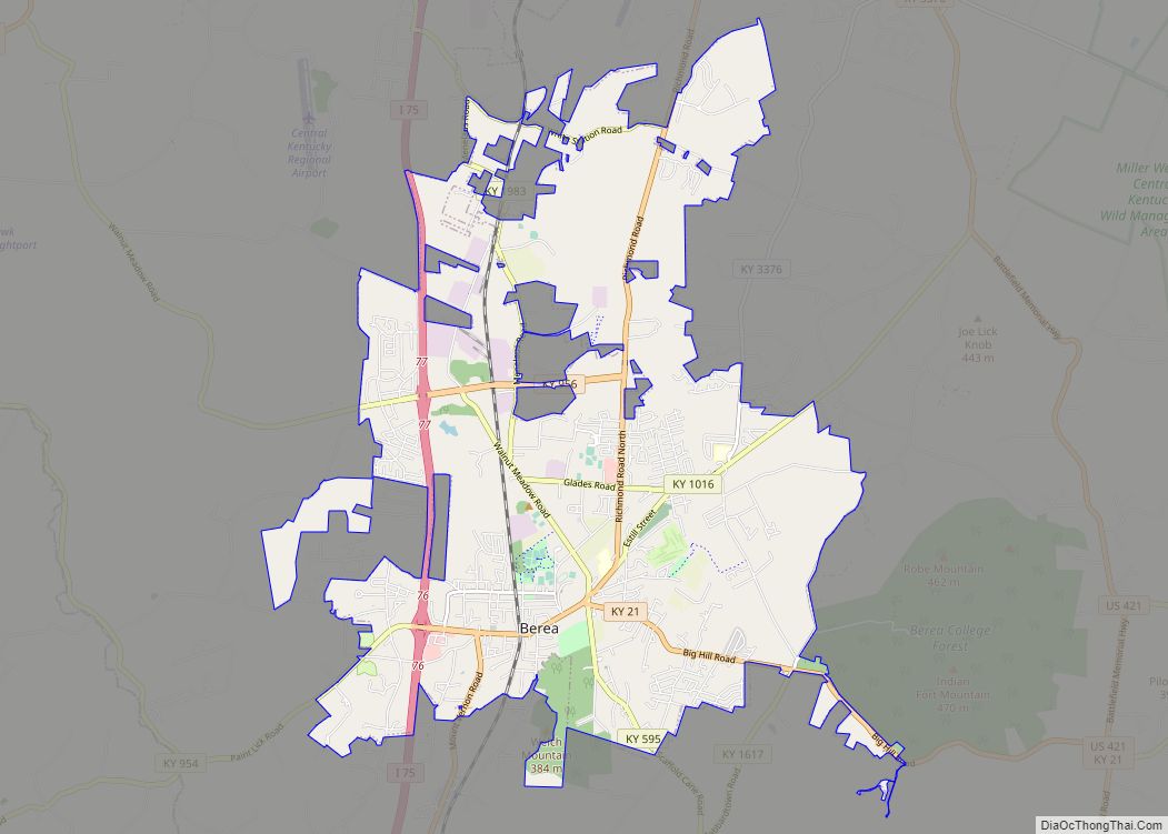 Map of Berea city