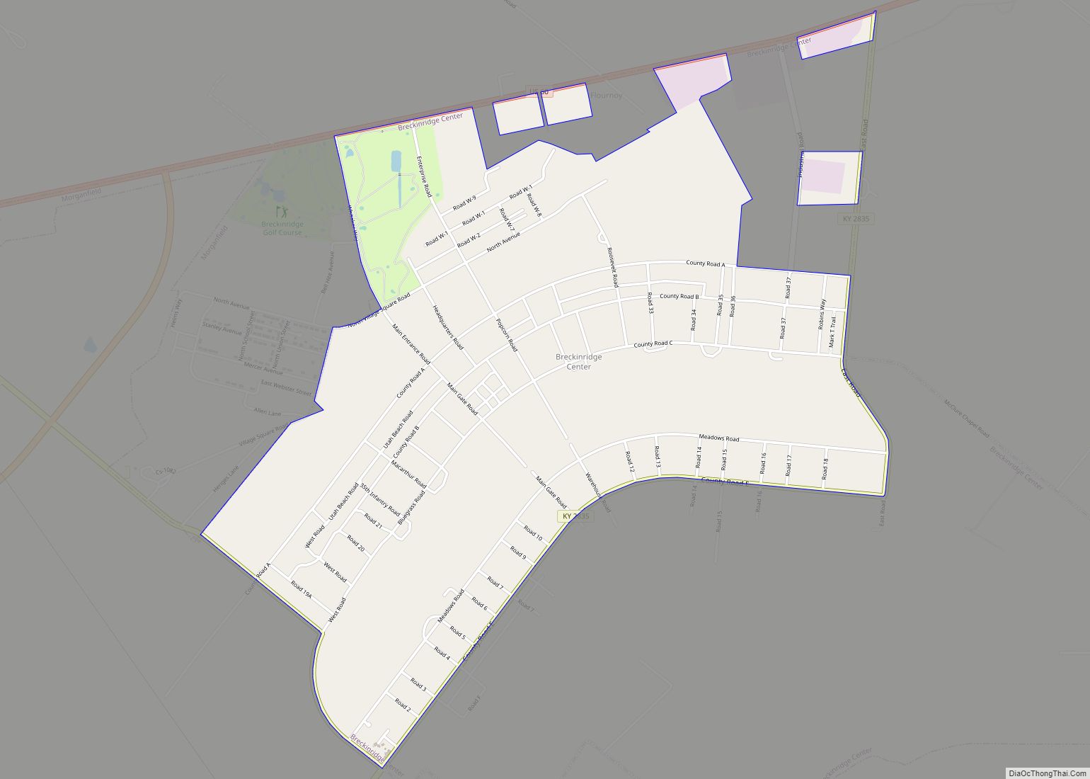 Map of Breckinridge Center CDP
