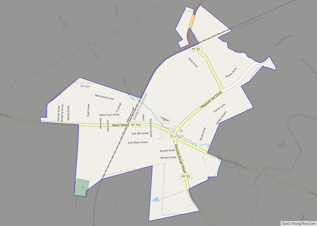 Map of Burgin city