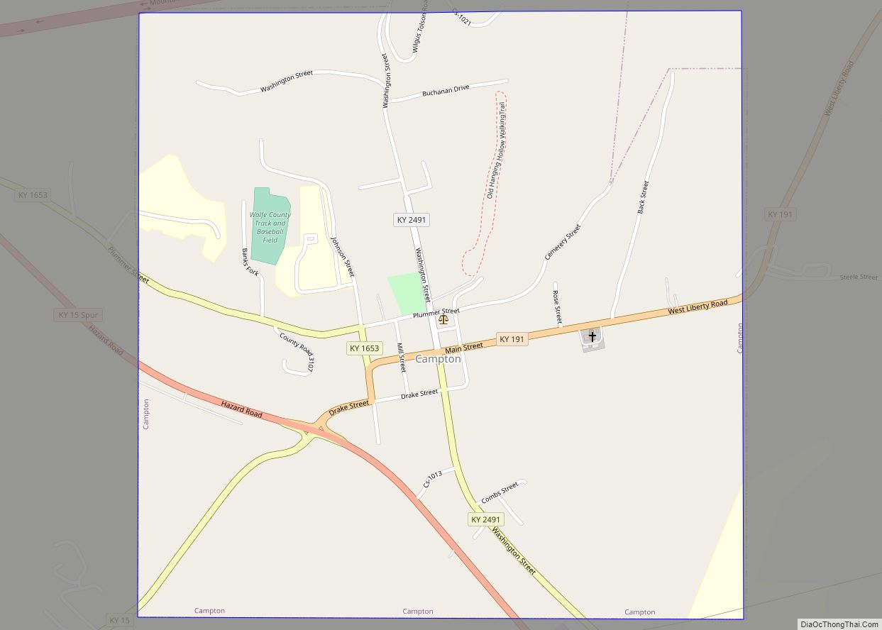 Map of Campton city