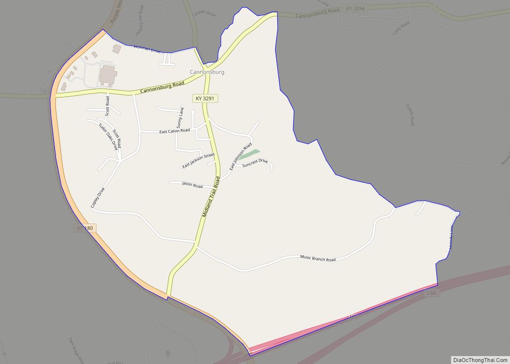 Map of Cannonsburg CDP
