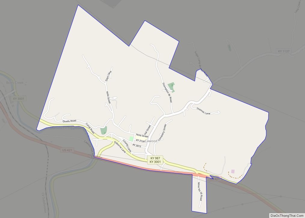 Map of Cawood CDP