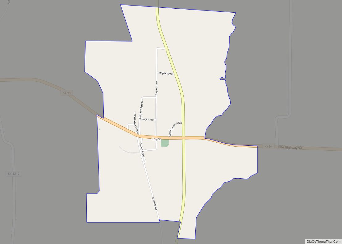 Map of Cayce CDP