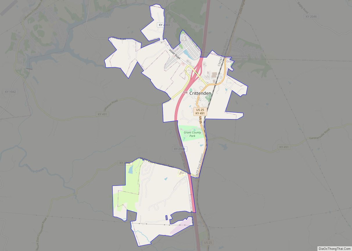 Map of Crittenden city