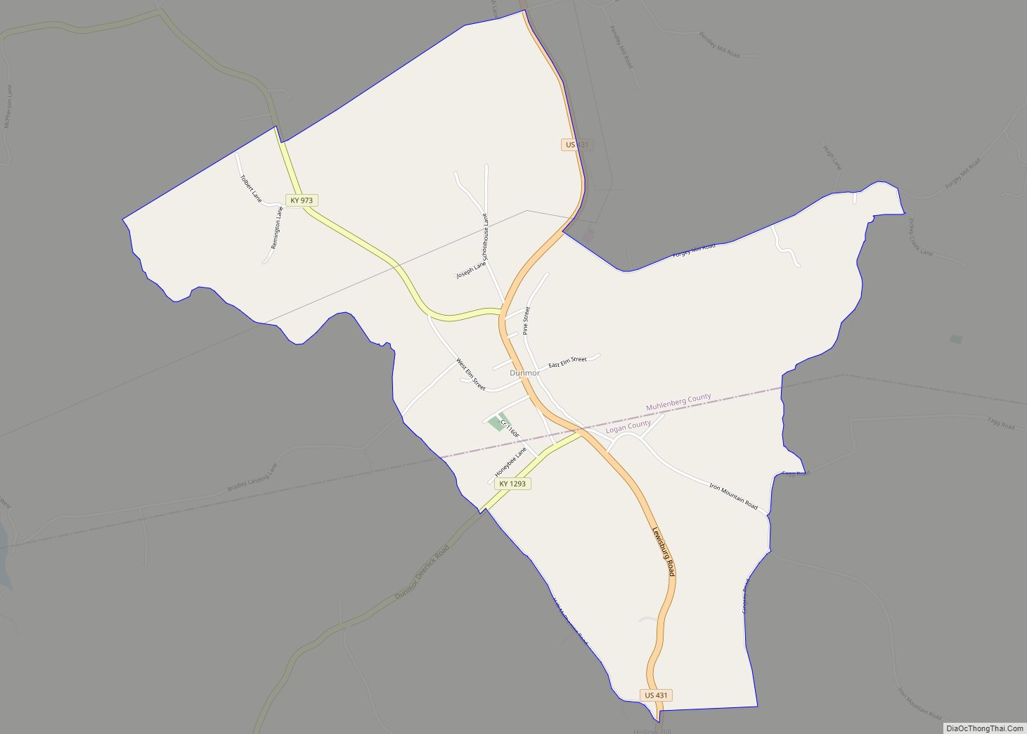 Map of Dunmor CDP