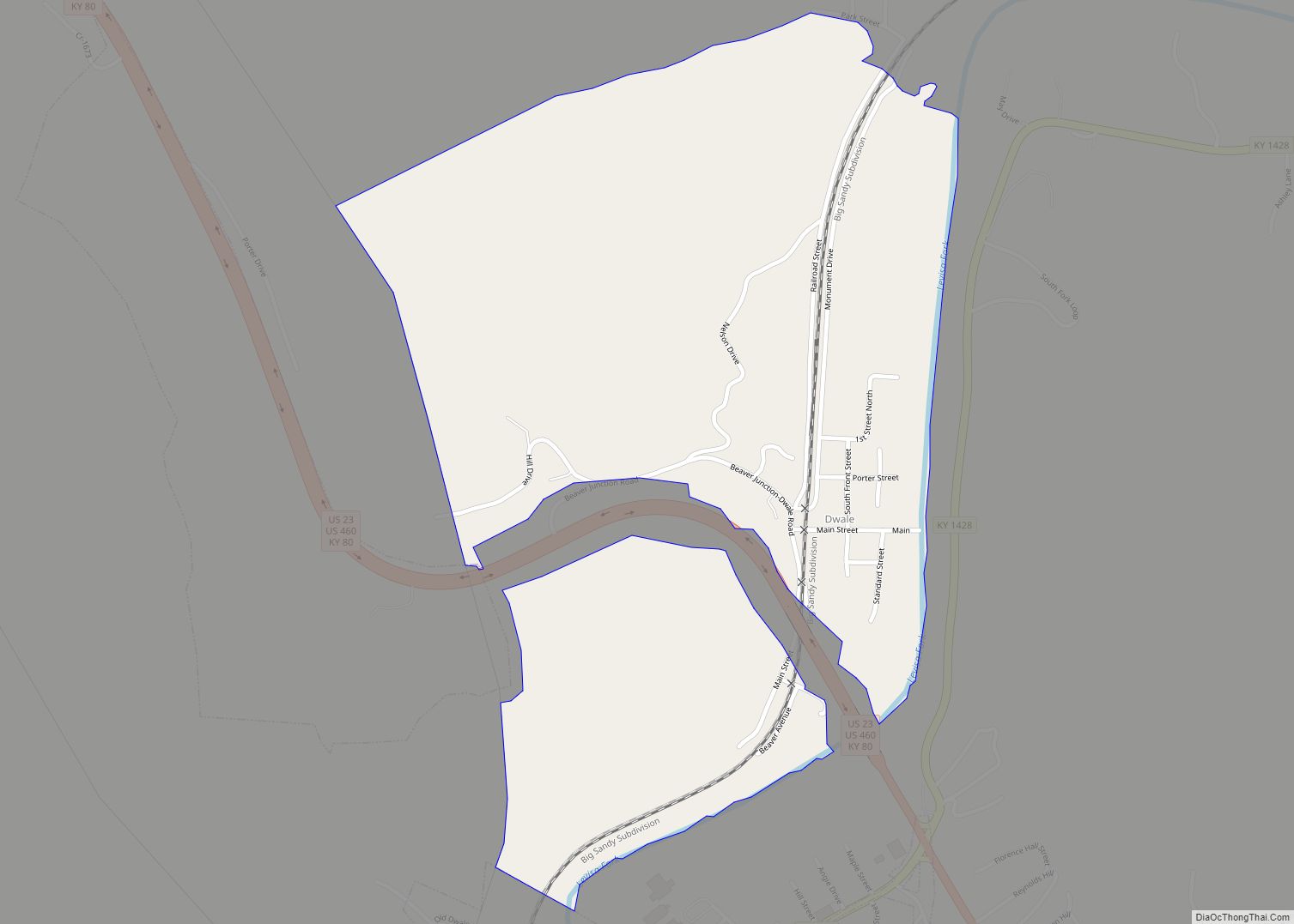 Map of Dwale CDP