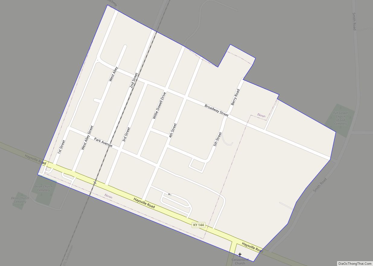 Map of Ekron city
