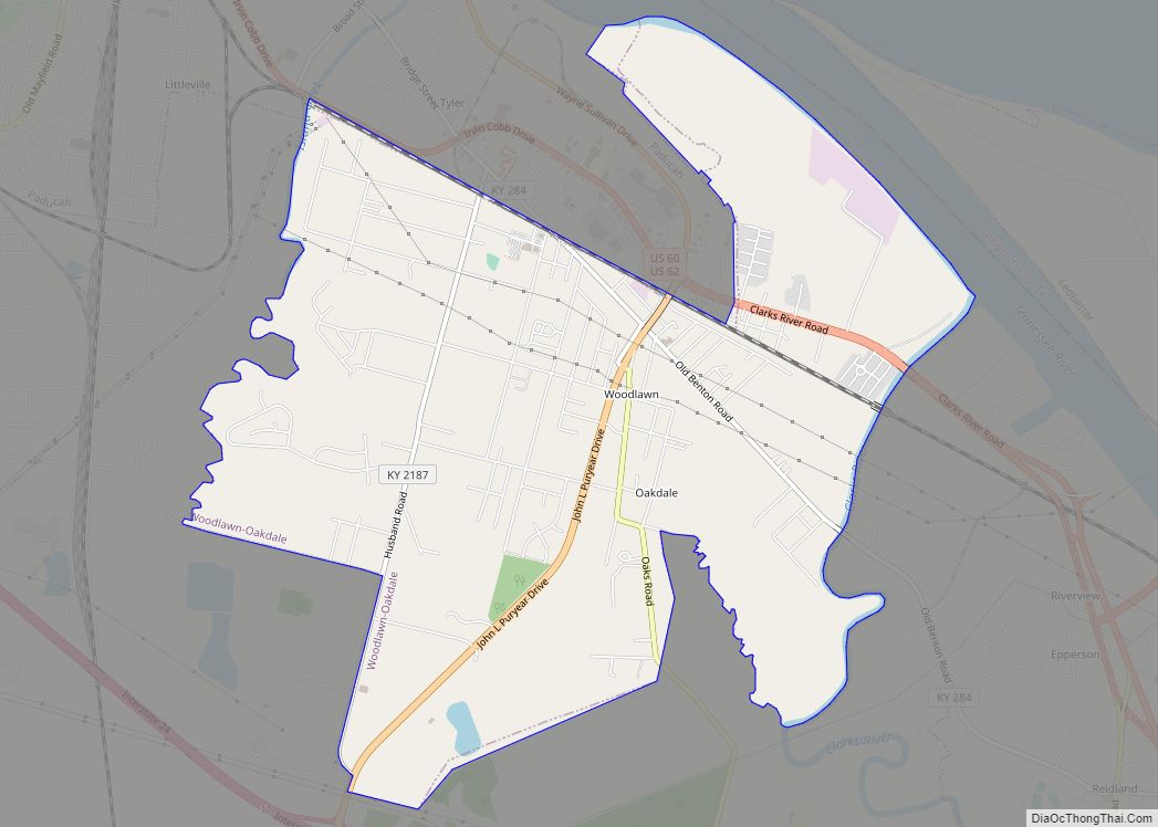 Map of Farley CDP, Kentucky