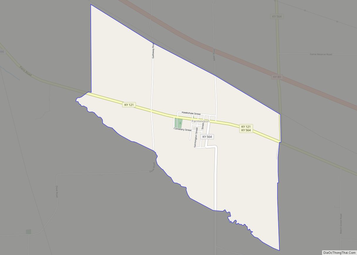 Map of Farmington CDP, Kentucky