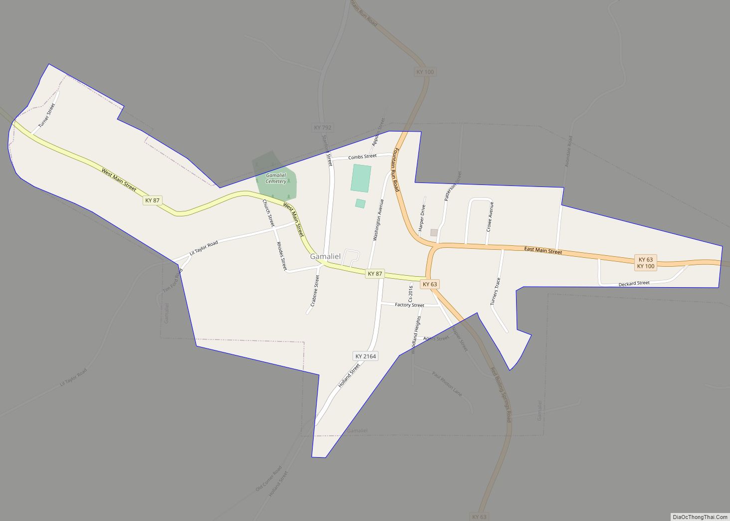 Map of Gamaliel city