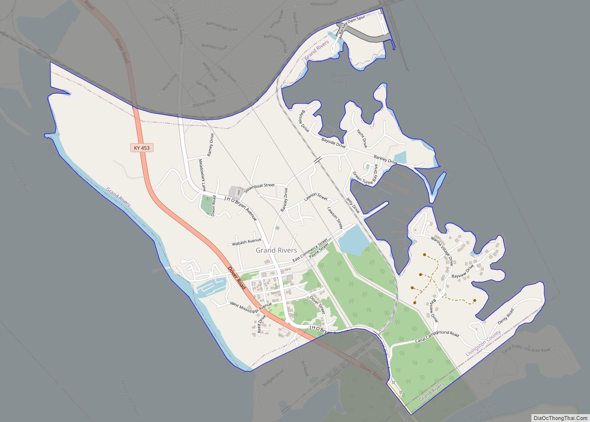 Map of Grand Rivers city