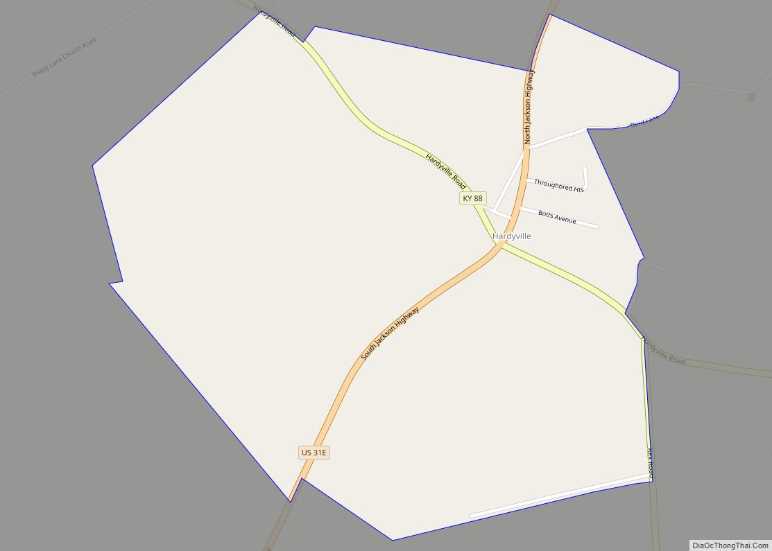 Map of Hardyville CDP