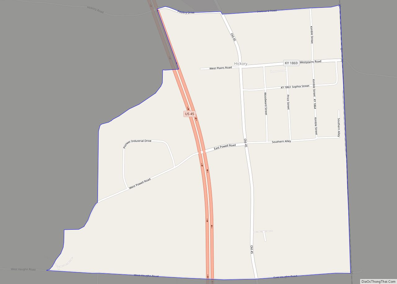 Map of Hickory CDP
