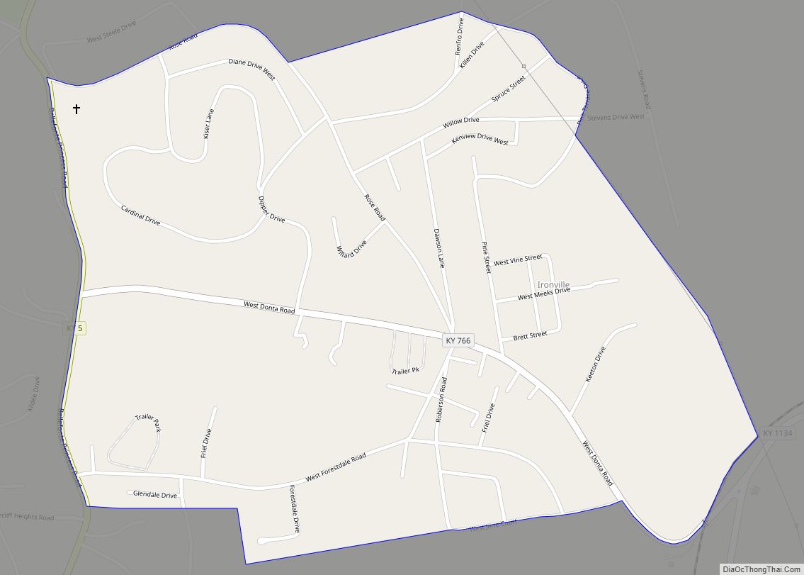 Map of Ironville CDP