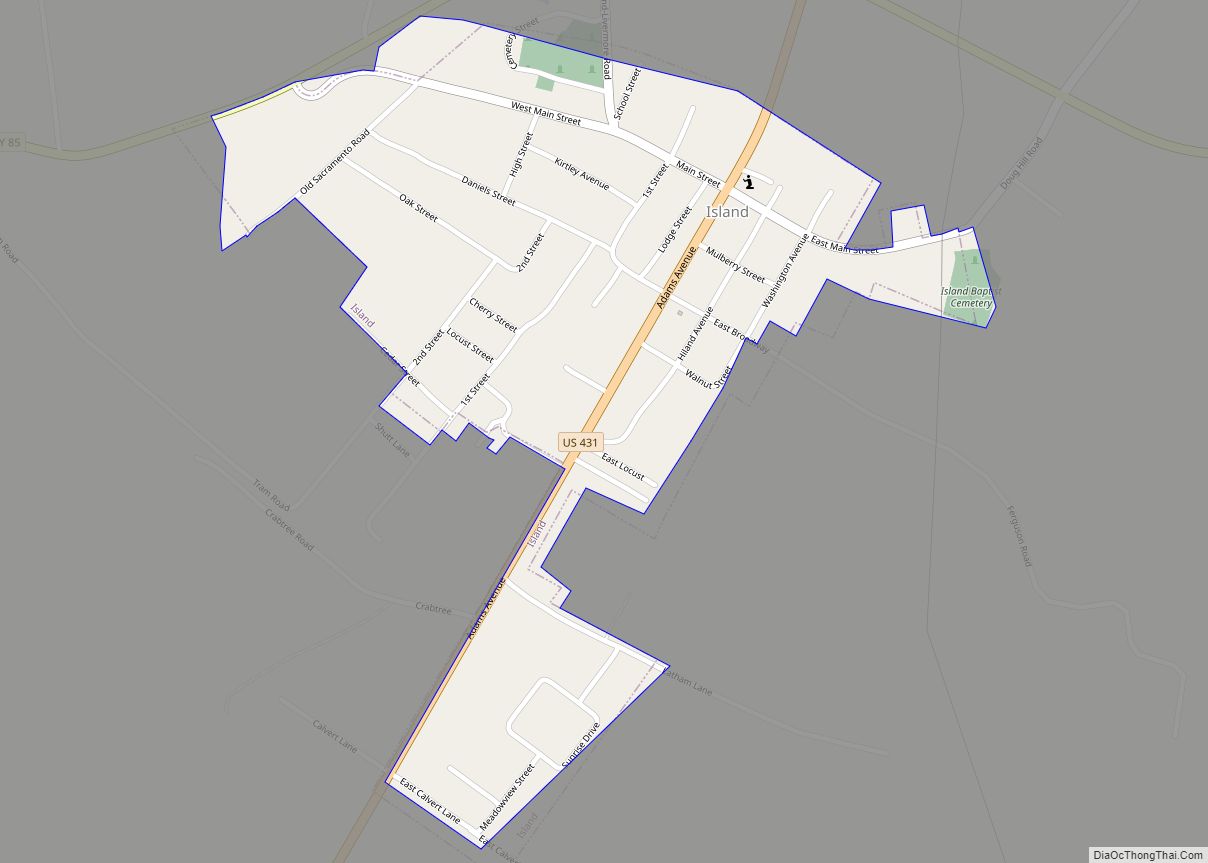 Map of Island city
